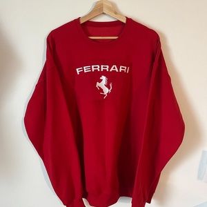 Red Ferrari Logo, Racing Formula 1, Italy Y2K, NASCAR Crewneck